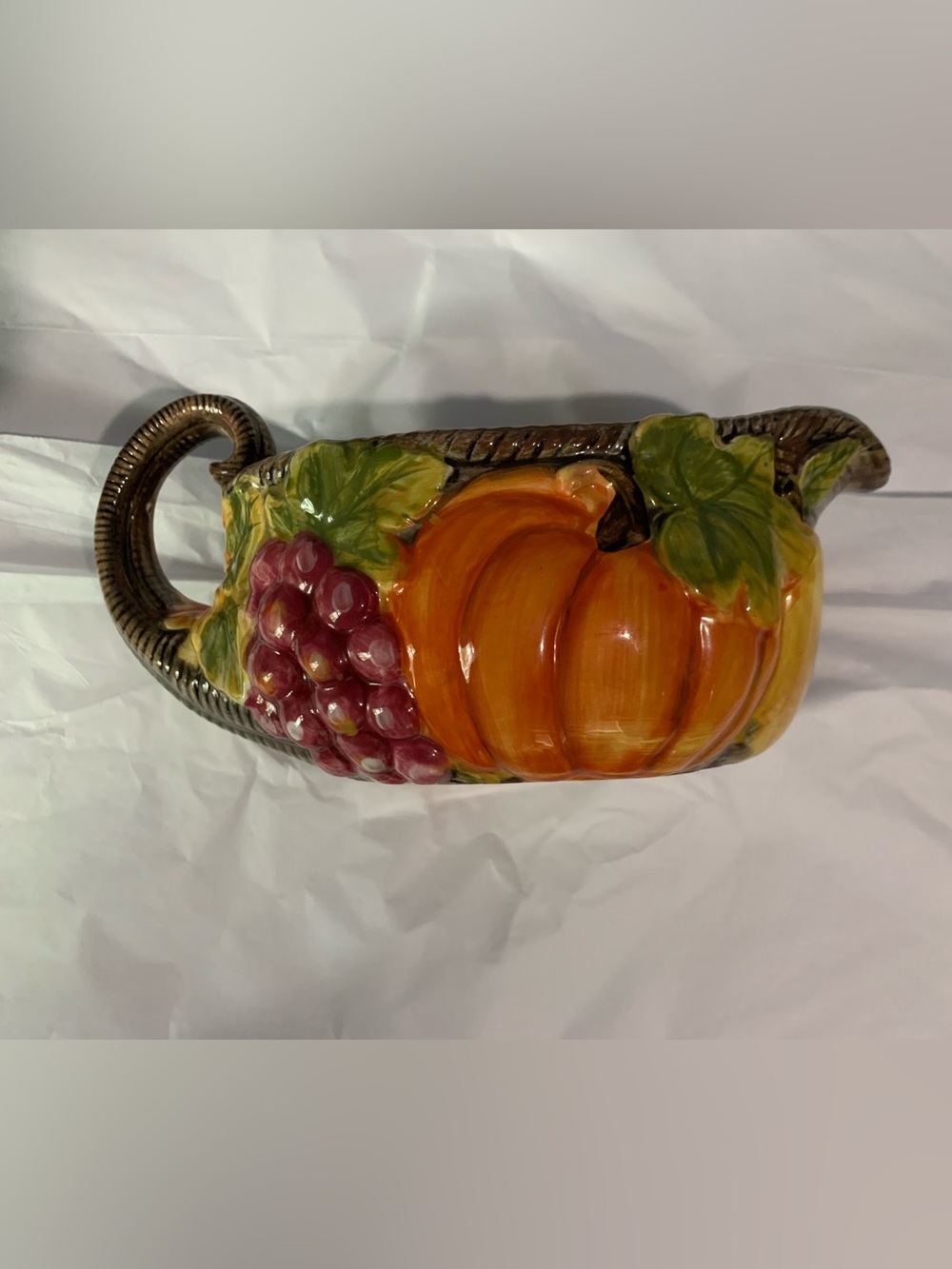 Certified International Fall Harvest 3D Gravy Boat in Susan Winget